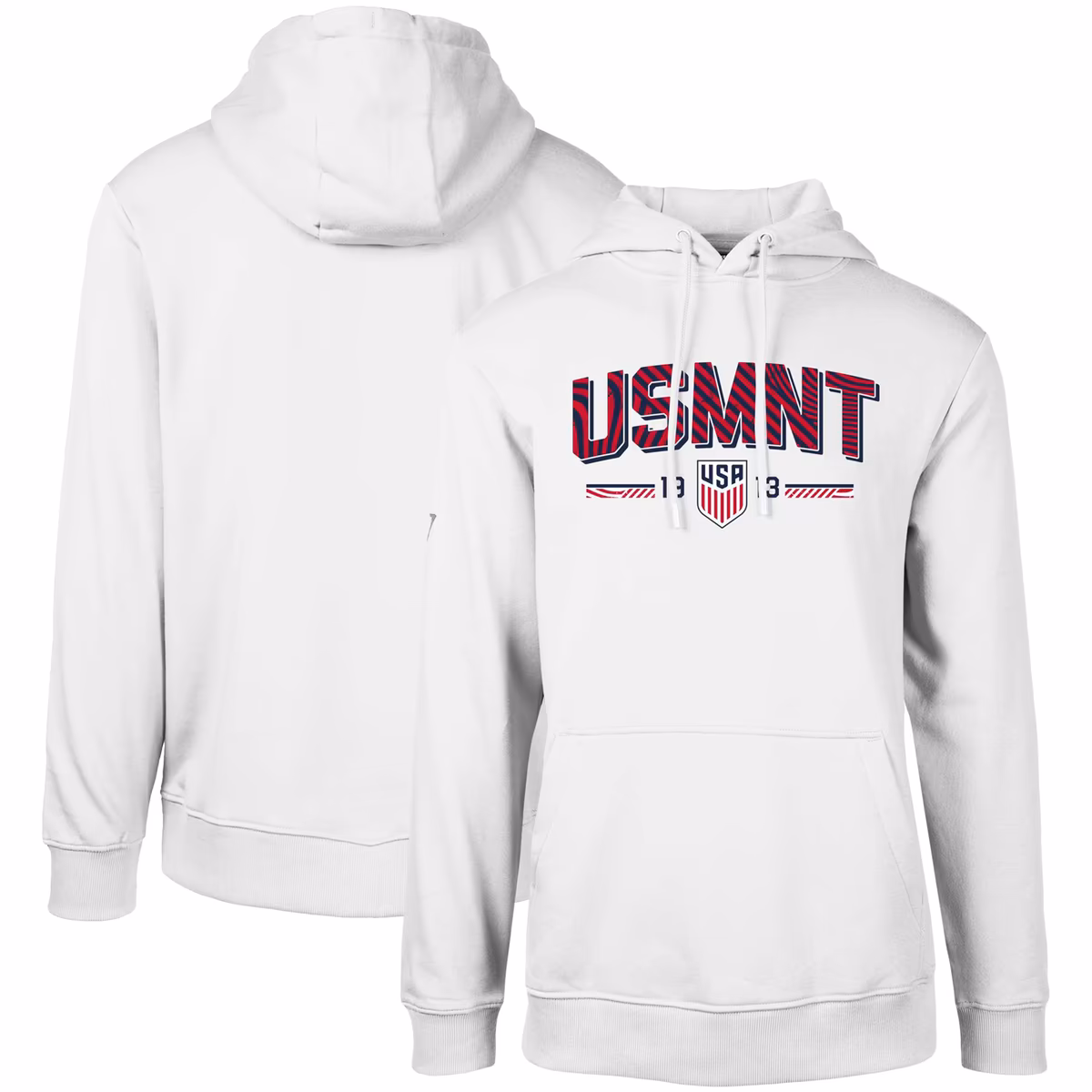 Men's Levelwear White USMNT Podium Strike Fast Pullover Hoodie