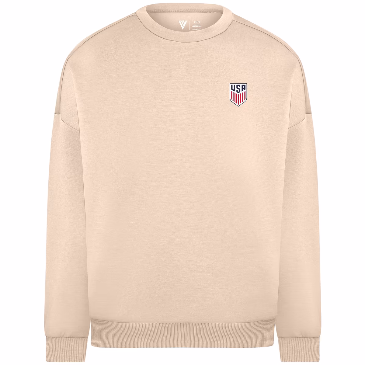 Men's Levelwear Khaki USMNT Luxe Signature Tri-Blend Sweatshirt with 3-D Patch