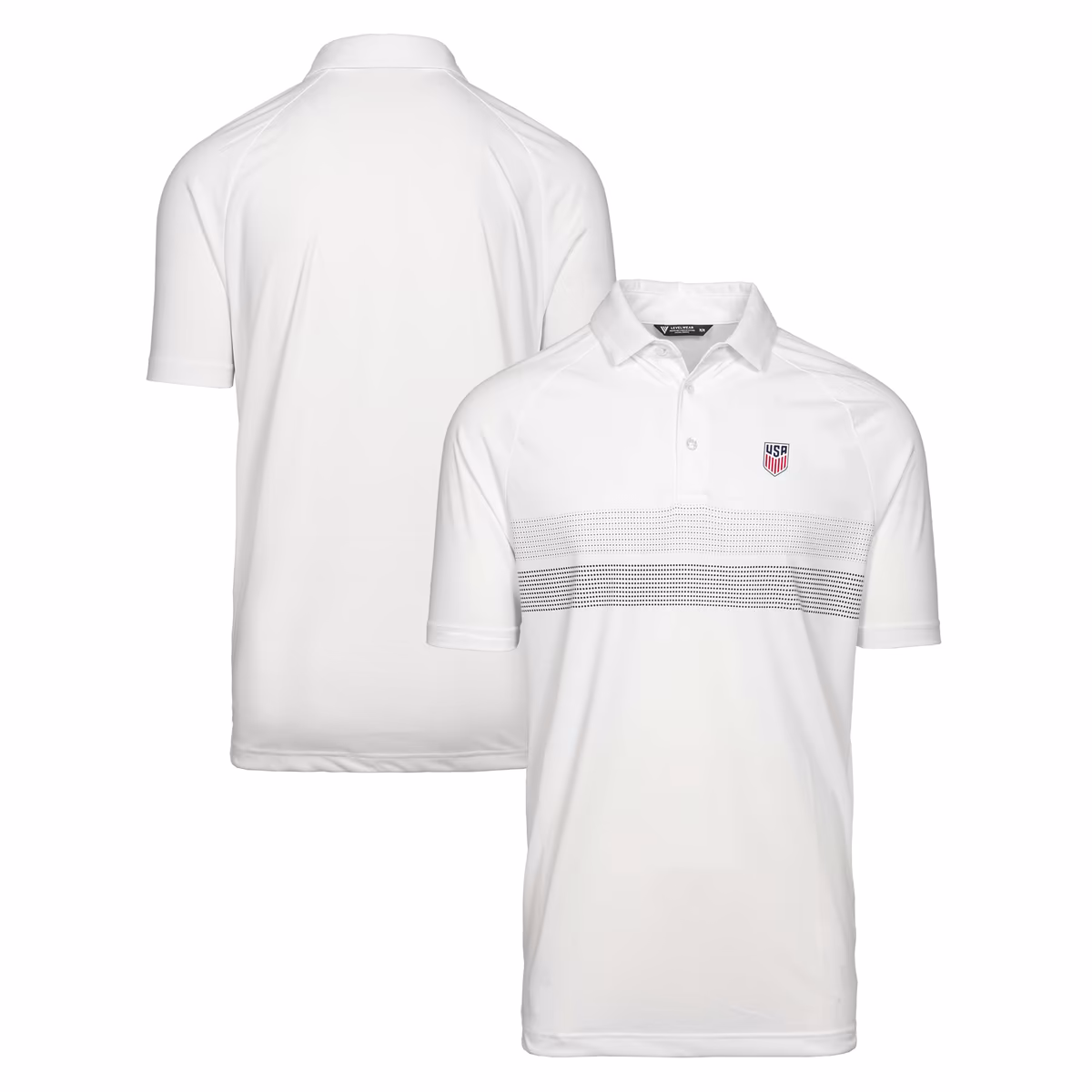 Men's Levelwear White USMNT Mason Polo 3 Men's Levelwear White USMNT Mason Polo