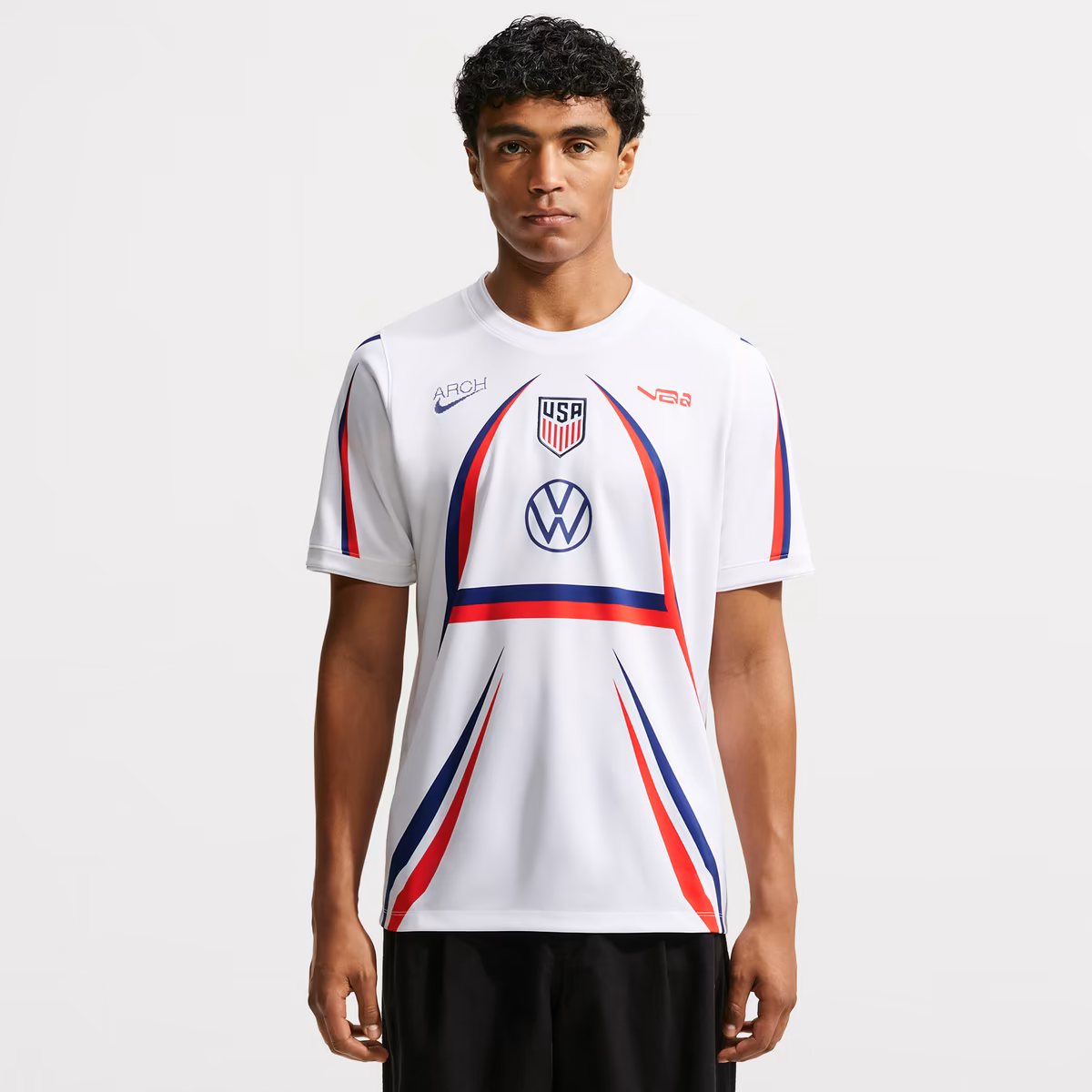 Men's Nike White USMNT x VAA 2026 Dri-FIT Pre-Match Top 1 Men's Nike White USMNT x VAA 2026 Dri-FIT Pre-Match Top