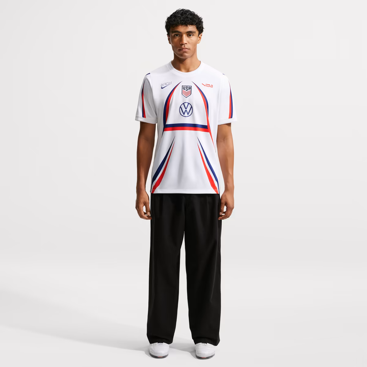 Men's Nike White USMNT x VAA 2026 Dri-FIT Pre-Match Top 3 Men's Nike White USMNT x VAA 2026 Dri-FIT Pre-Match Top