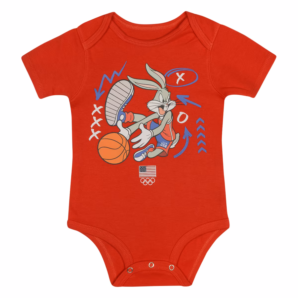 Newborn & Infant  Red Team USA Looney Tunes Three-Pack Bodysuit Set