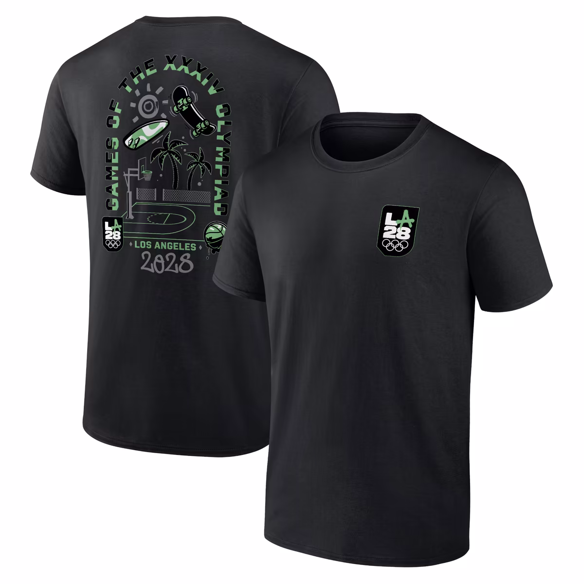Men's Black LA 2028 Summer Olympics Court T-Shirt