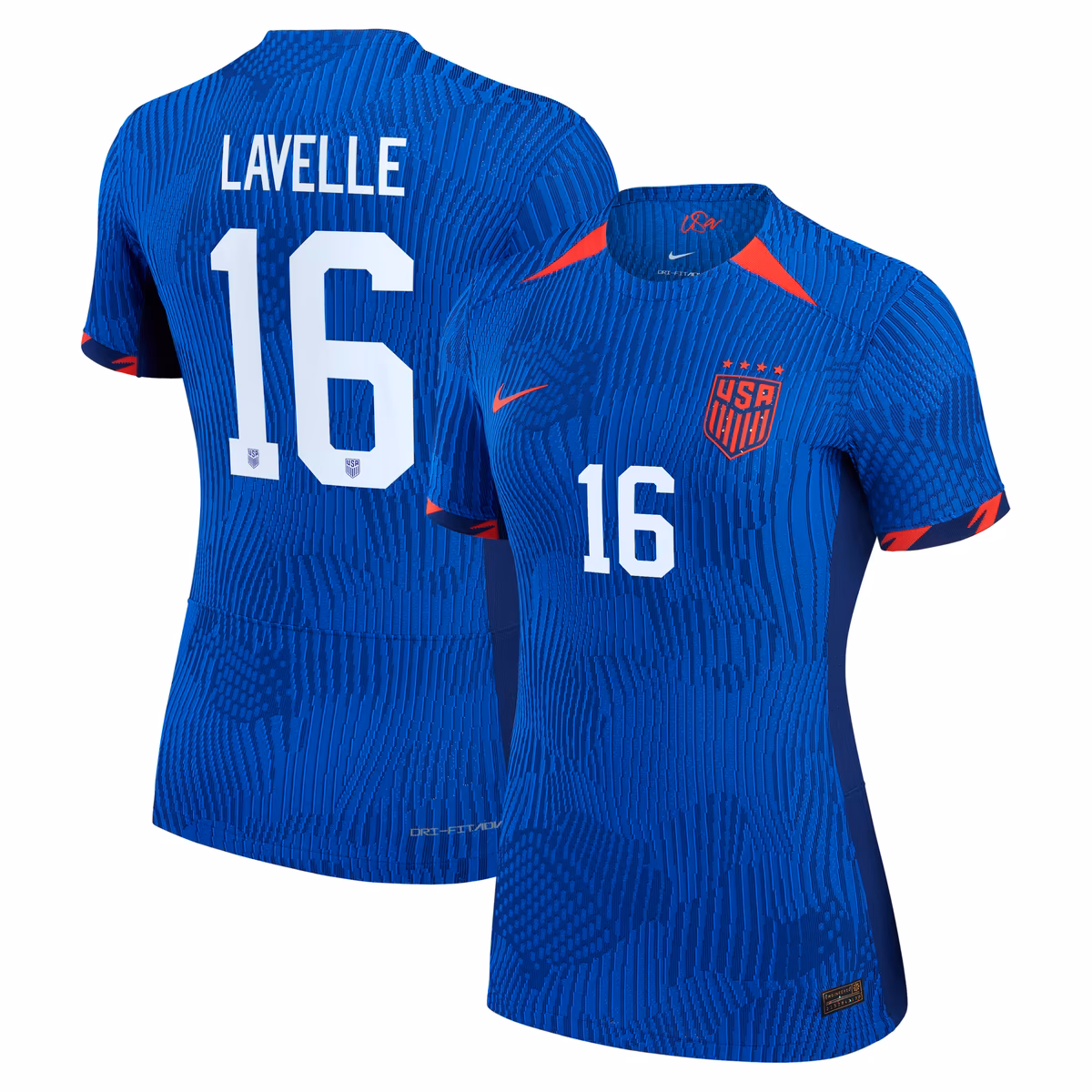 Women's Nike Rose Lavelle Royal USWNT 2023 Away Authentic Jersey