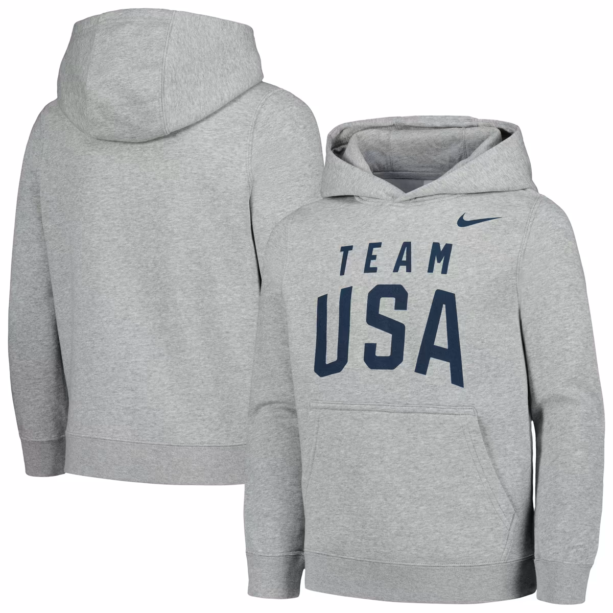 Youth Nike Gray Team USA Club Fleece Pullover Hoodie 2 Youth Nike Gray Team USA Club Fleece Pullover Hoodie