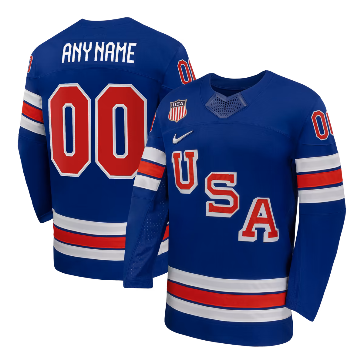 Men's Nike  USA Hockey Royal 2026 Home Replica Custom Jersey