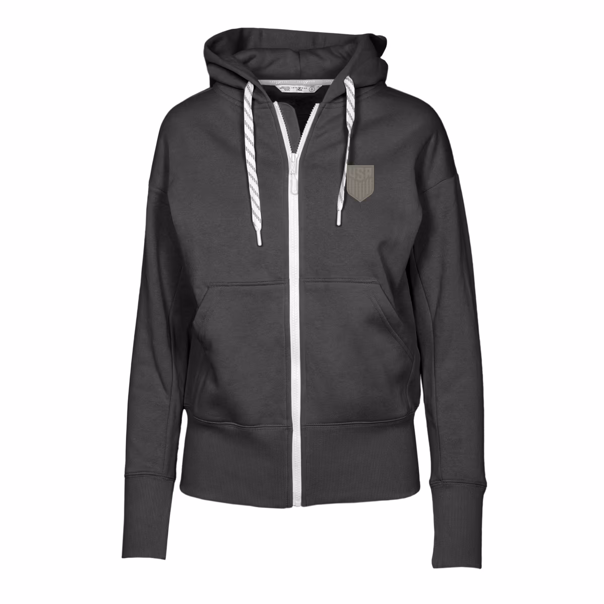 Women's Levelwear Black USMNT Gardinia Copper Full-Zip Hoodie