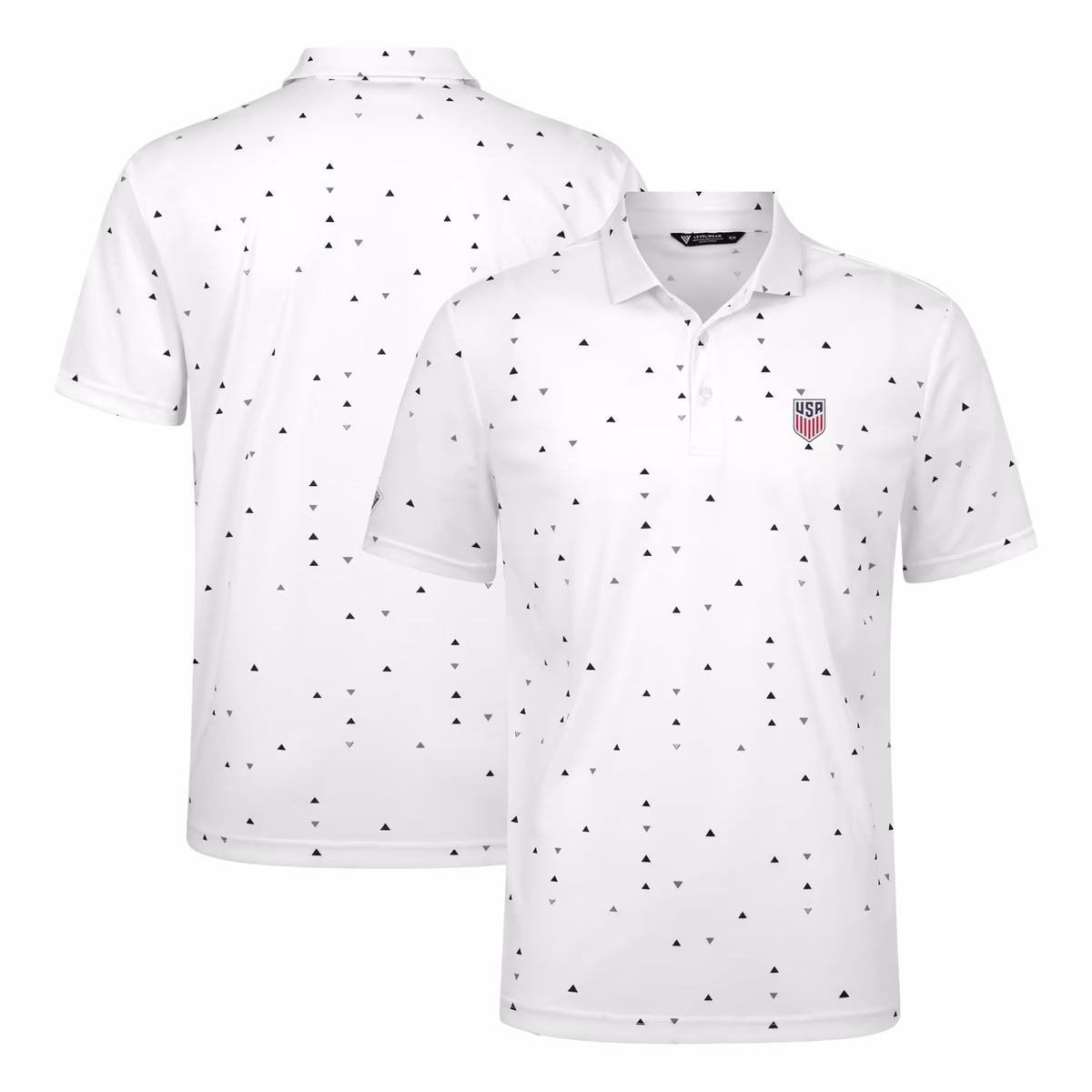Men's Levelwear White USMNT Confetti Polo