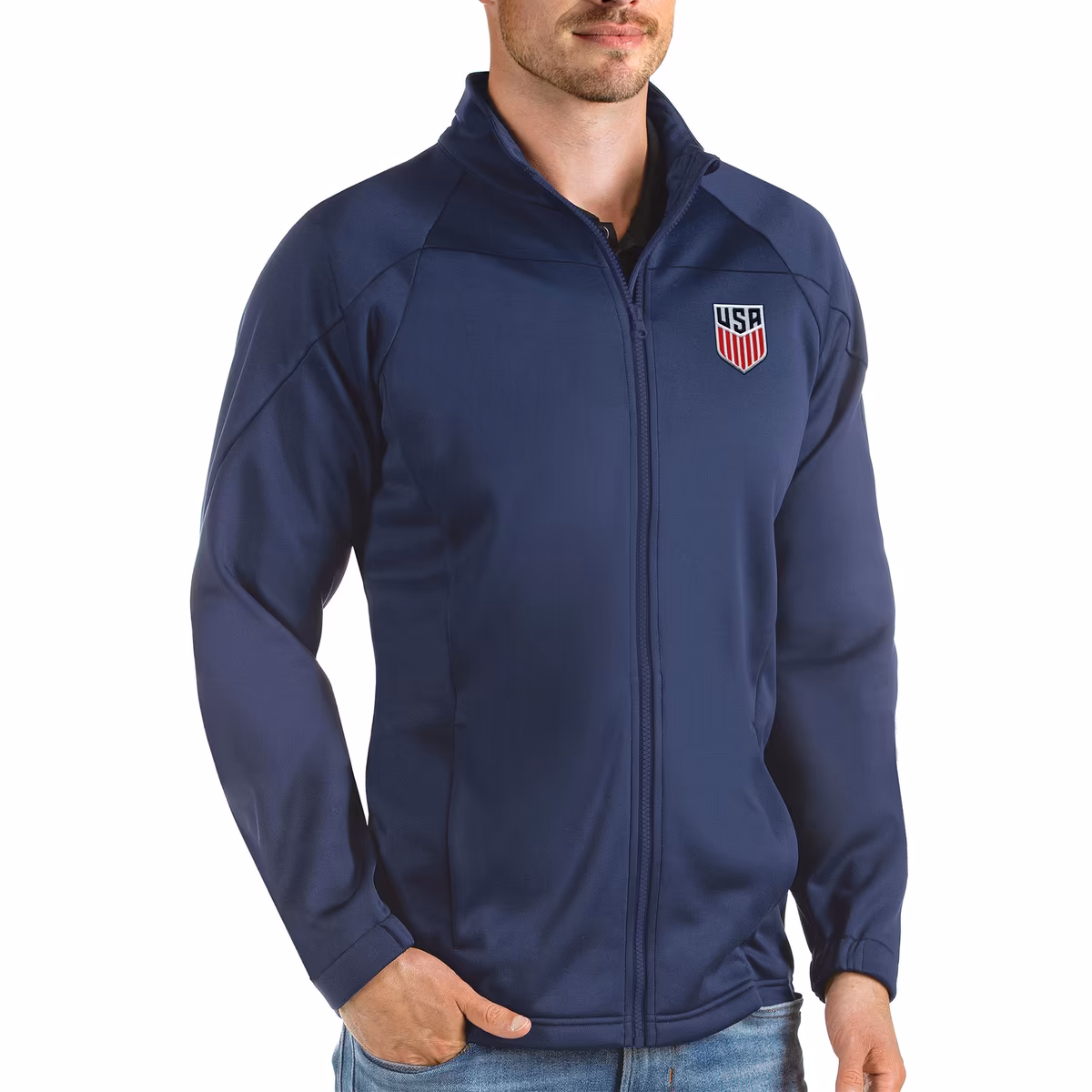 Men's Antigua Navy USMNT Links Full-Zip Golf Jacket 13 Men's Antigua Navy USMNT Links Full-Zip Golf Jacket