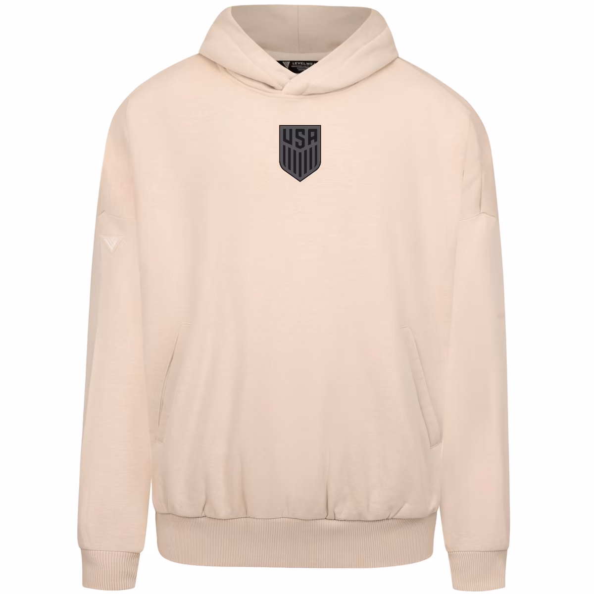 Men's Levelwear Khaki USMNT Oversized Contact Chenille Hoodie