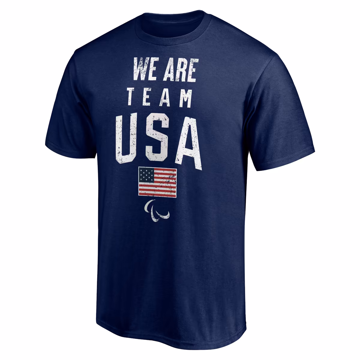 Men's Navy Team USA Paralympics Distressed Stack T-Shirt 2 Men's Navy Team USA Paralympics Distressed Stack T-Shirt