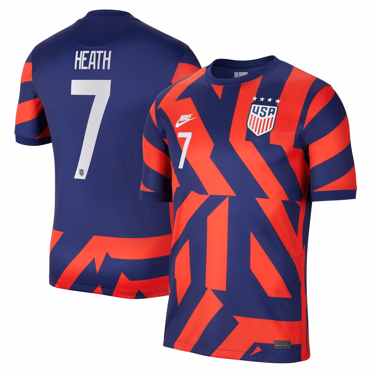 Youth Nike Tobin Heath Blue Team USA 2021/22 Away Stadium Breathe Replica Jersey
