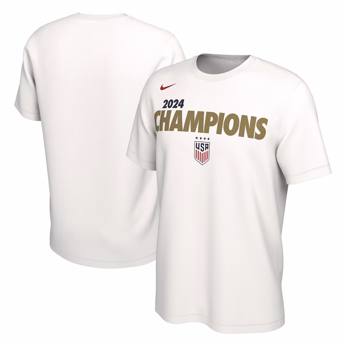Men's Nike White USWNT 2024 Summer Olympics Gold Medal T-Shirt 7 Men's Nike White USWNT 2024 Summer Olympics Gold Medal T-Shirt