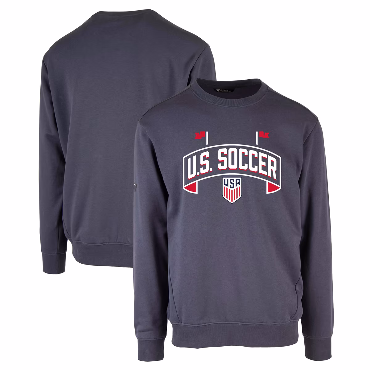 Men's Levelwear Heather Blue USMNT Zane Stadium Pullover Sweatshirt 2 Men's Levelwear Heather Blue USMNT Zane Stadium Pullover Sweatshirt