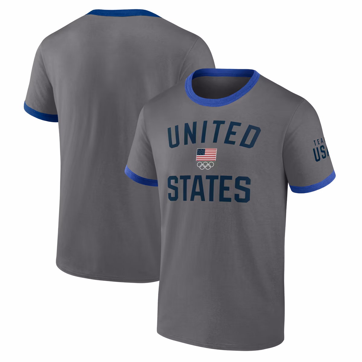 Men's Fanatics Gray Team USA Single Arc Fashion T-Shirt 6 Men's Fanatics Gray Team USA Single Arc Fashion T-Shirt