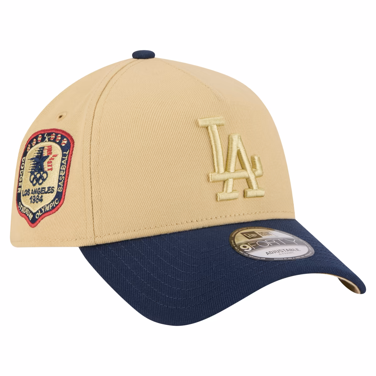 Men's New Era Gold/Navy Los Angeles Dodgers x The Heritage Collection LA84 Summer Olympics 9FORTY Adjustable Hat