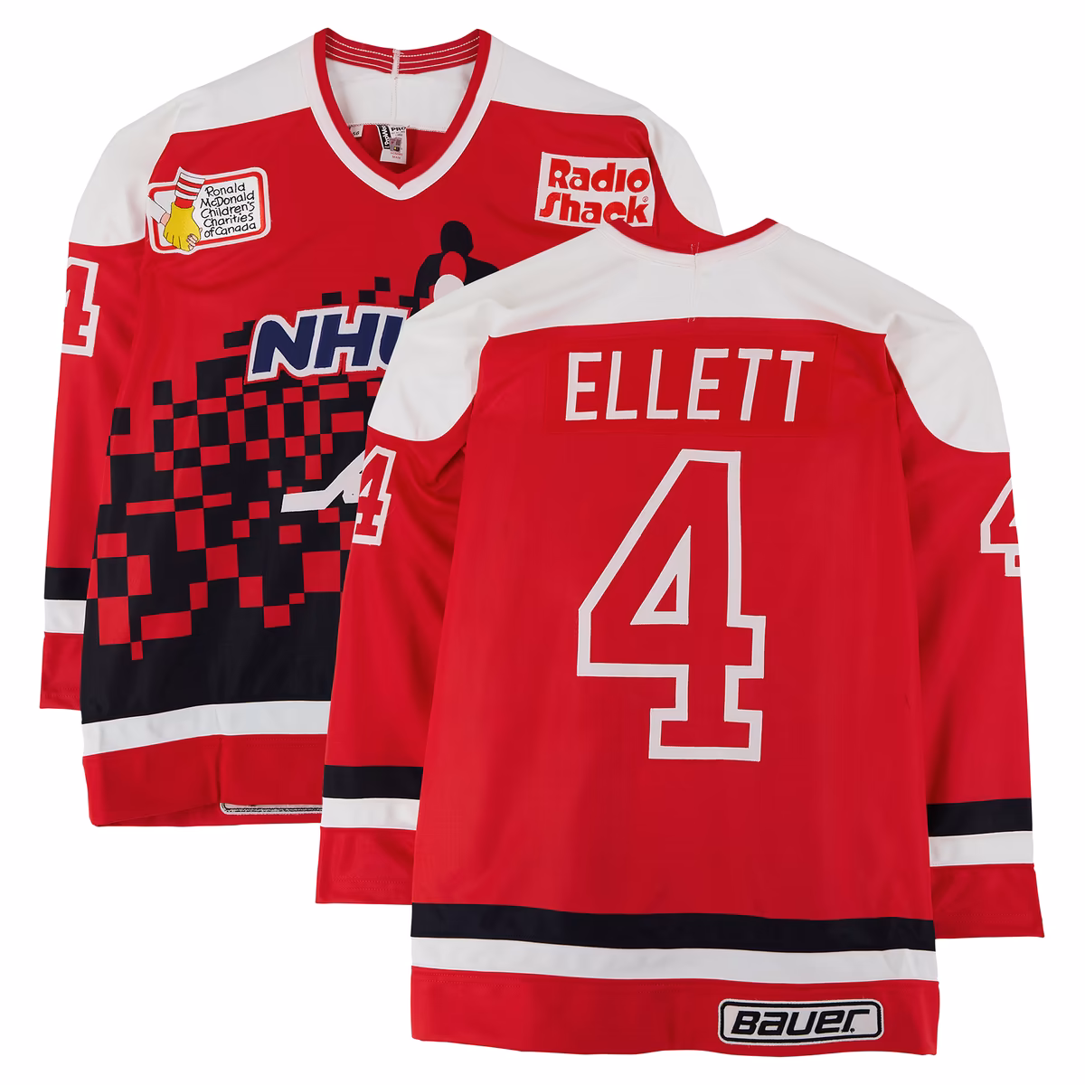 Dave Ellett Team USA Game-Used #4 Red Jersey from the 1994 NHL 4-on-4 Challenge 4 Dave Ellett Team USA Game-Used #4 Red Jersey from the 1994 NHL 4-on-4 Challenge