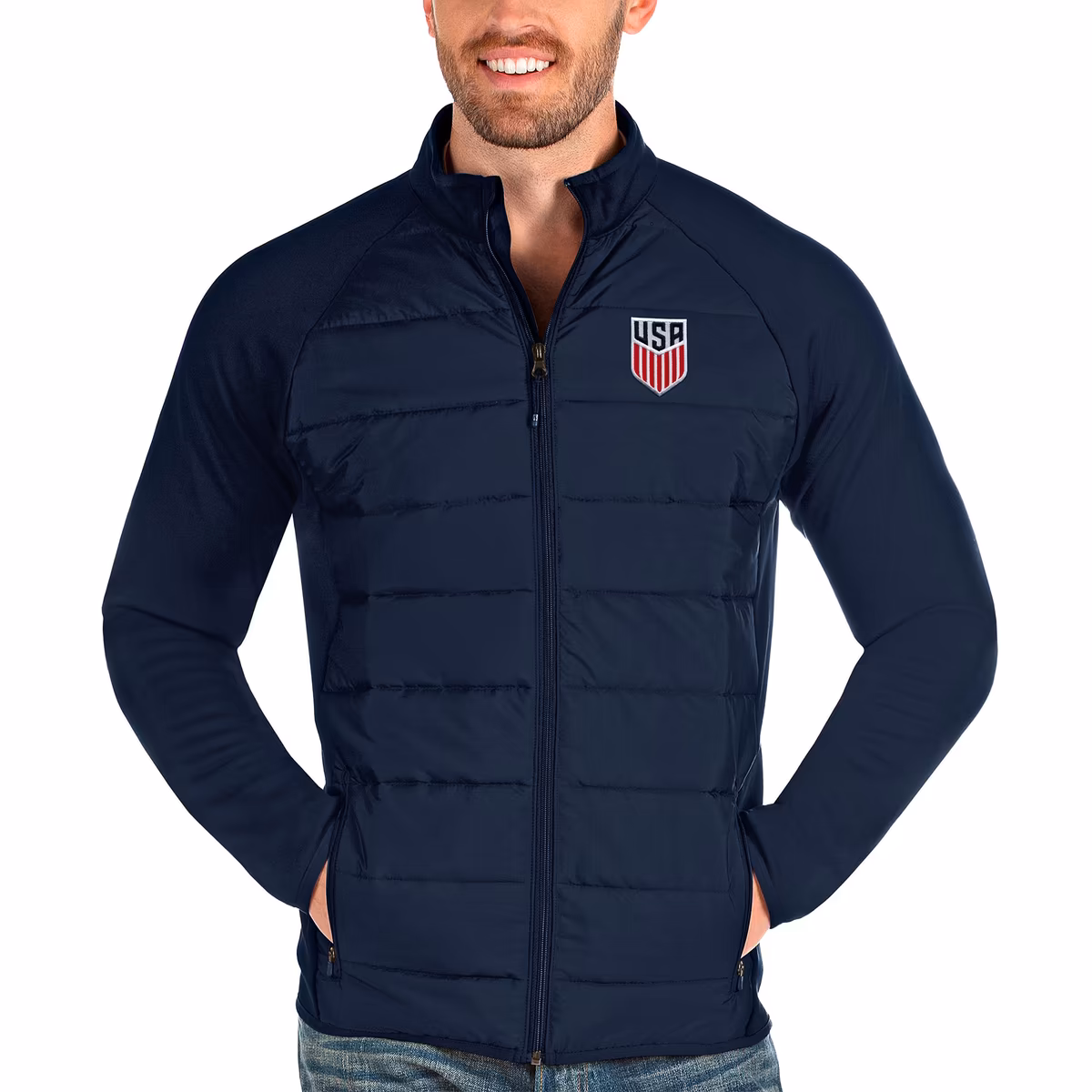 Men's Antigua Navy USMNT Altitude Full-Zip Jacket 12 Men's Antigua Navy USMNT Altitude Full-Zip Jacket