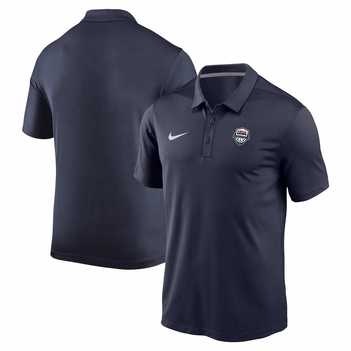 Men's Nike Navy USA Basketball Varsity Polo