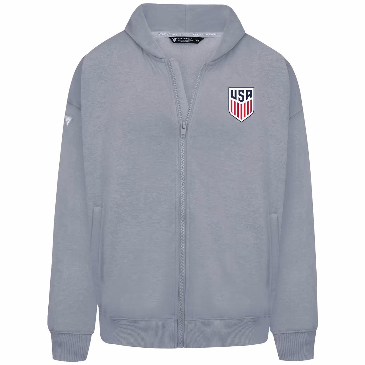 Men's Levelwear Gray USMNT Oversized Uphill Full-Zip Hoodie 3 Men's Levelwear Gray USMNT Oversized Uphill Full-Zip Hoodie