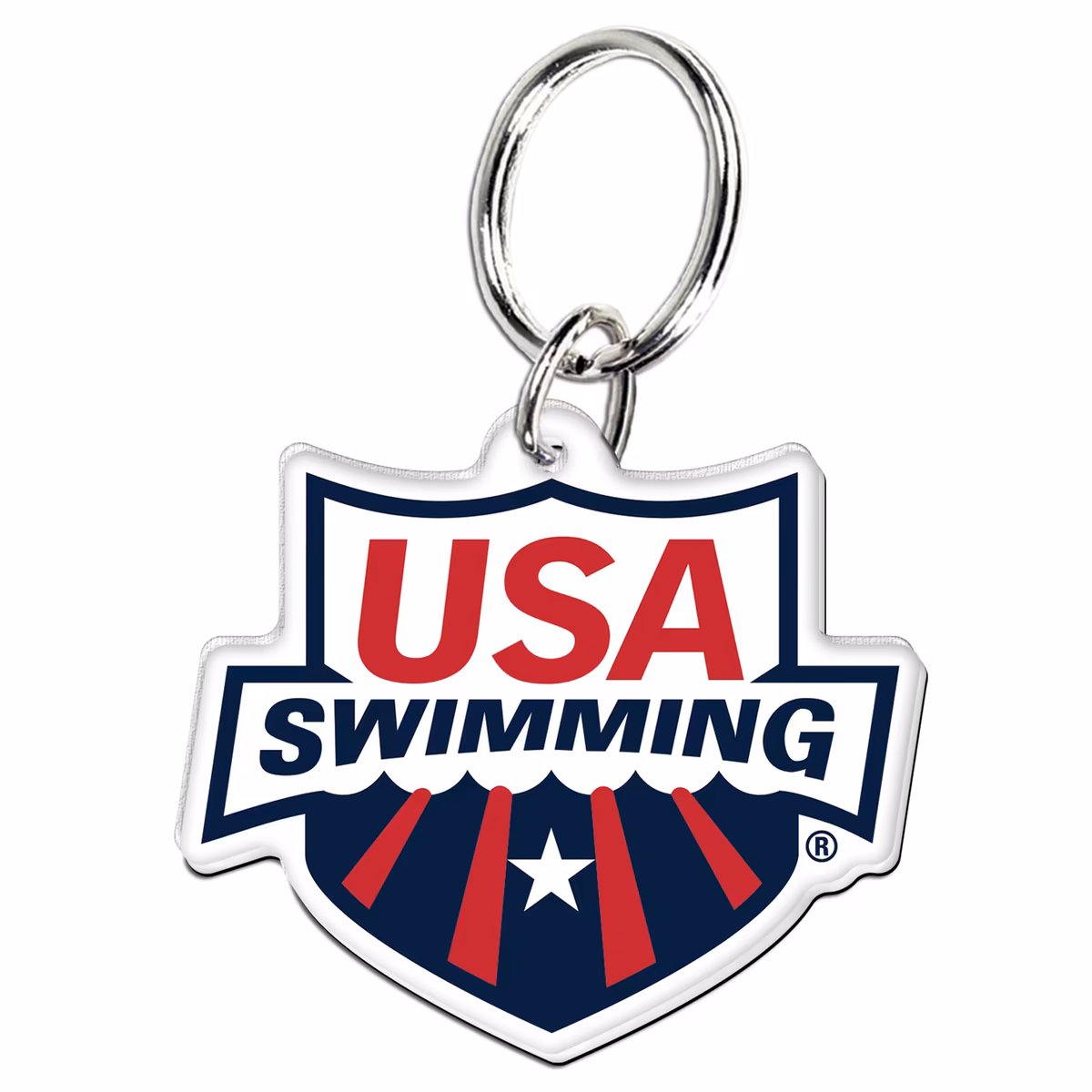 WinCraft Navy/Red USA Swimming Premium Acrylic Key Ring