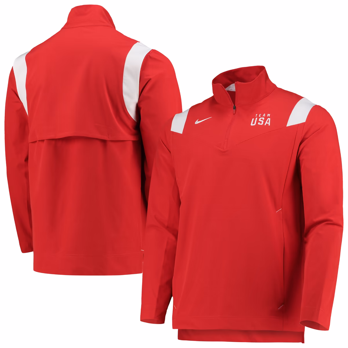 Men's Nike Red Team USA On-Field Quarter-Zip Jacket 2 Men's Nike Red Team USA On-Field Quarter-Zip Jacket