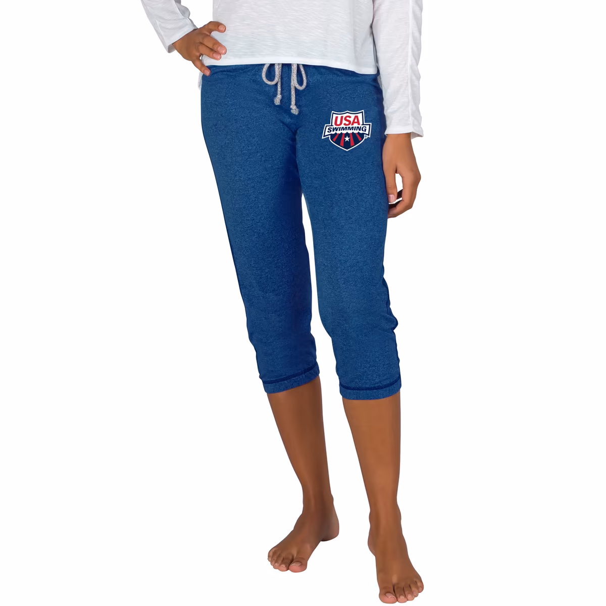Women's Concepts Sport Navy USA Swimming Quest Knit Capri Pants 3 Women's Concepts Sport Navy USA Swimming Quest Knit Capri Pants