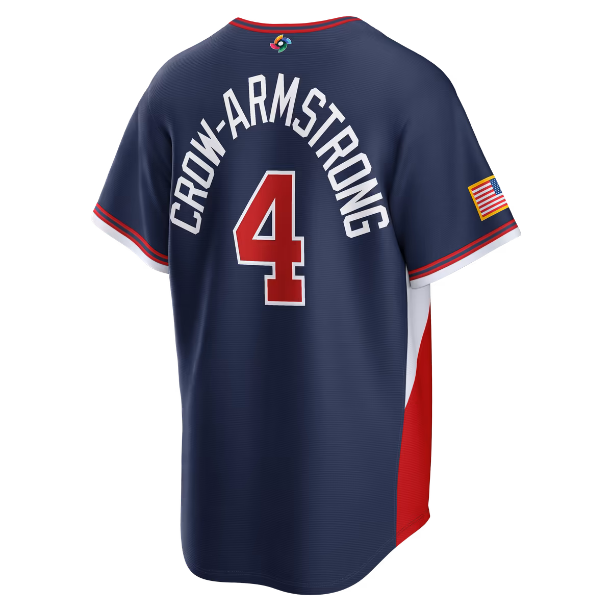 Men's Nike Pete Crow-Armstrong Navy USA Baseball 2026 World Baseball Classic Road Stadium Jersey 3 Men's Nike Pete Crow-Armstrong Navy USA Baseball 2026 World Baseball Classic Road Stadium Jersey