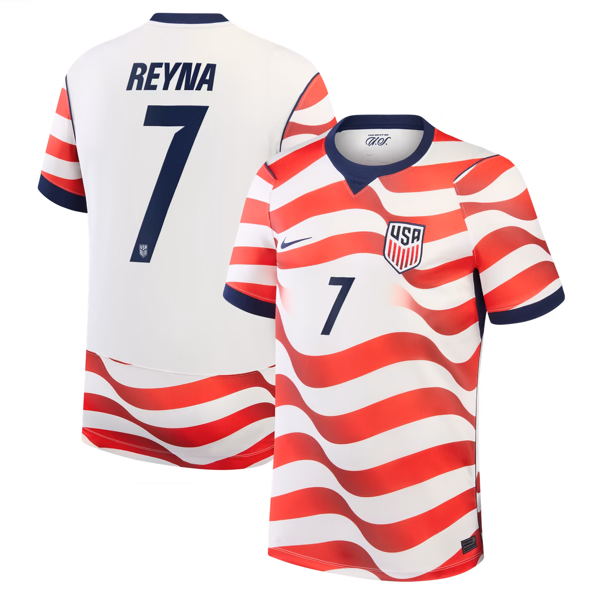 Men's Nike Giovanni Reyna White USMNT 2026 Home Stadium Replica Jersey