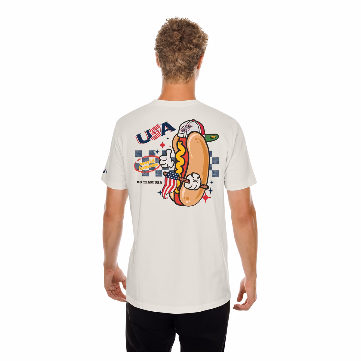 Men's New Era Cream USA Baseball 2026 World Baseball Classic Hot Dog T-Shirt 2 Men's New Era Cream USA Baseball 2026 World Baseball Classic Hot Dog T-Shirt