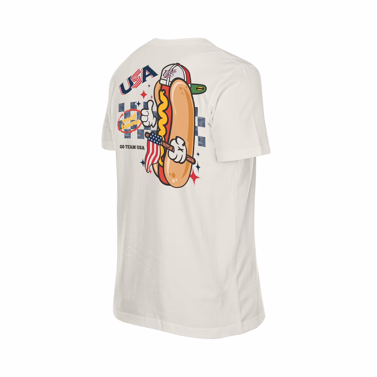 Men's New Era Cream USA Baseball 2026 World Baseball Classic Hot Dog T-Shirt 4 Men's New Era Cream USA Baseball 2026 World Baseball Classic Hot Dog T-Shirt