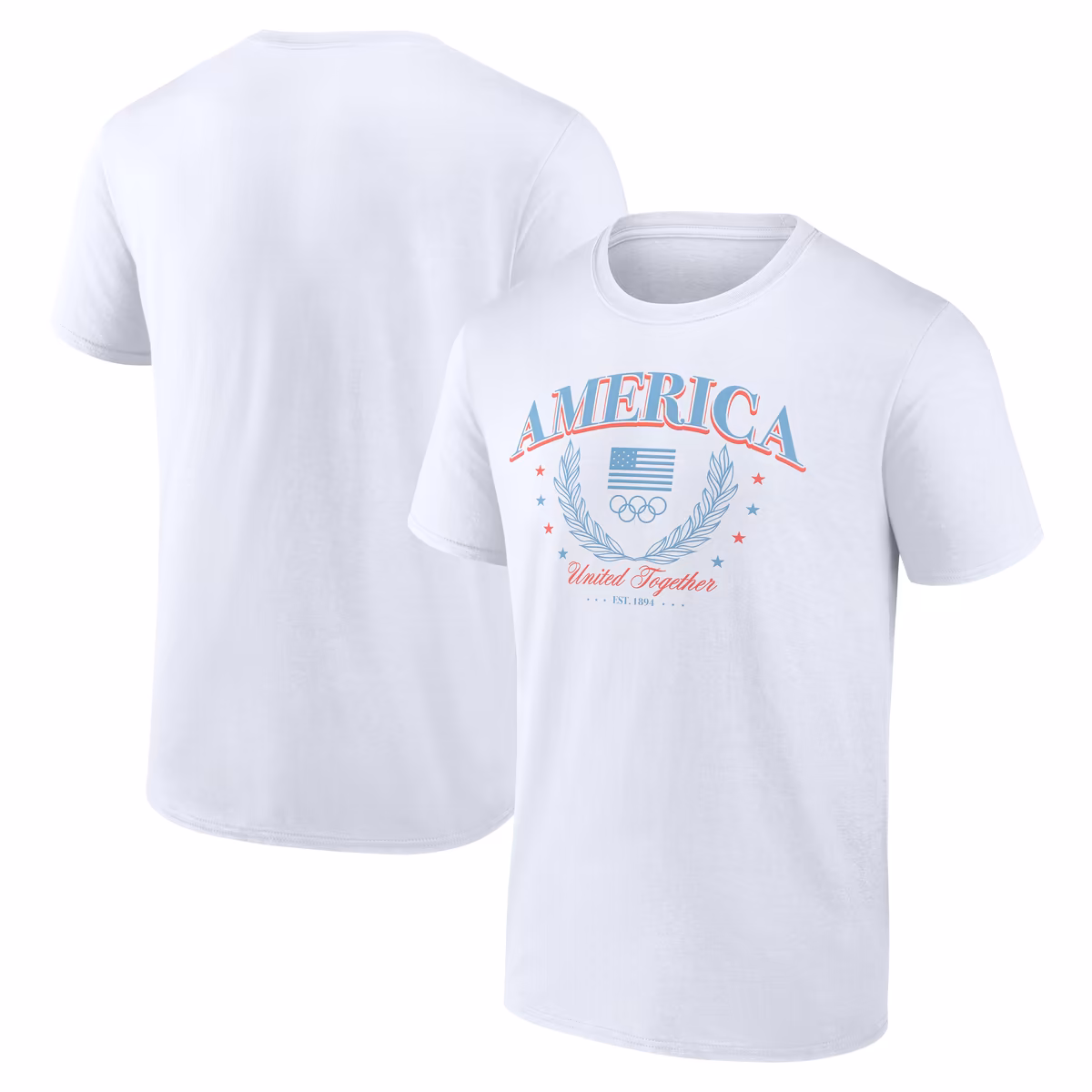 Men's White Team USA Summer Olympics United Together T-Shirt