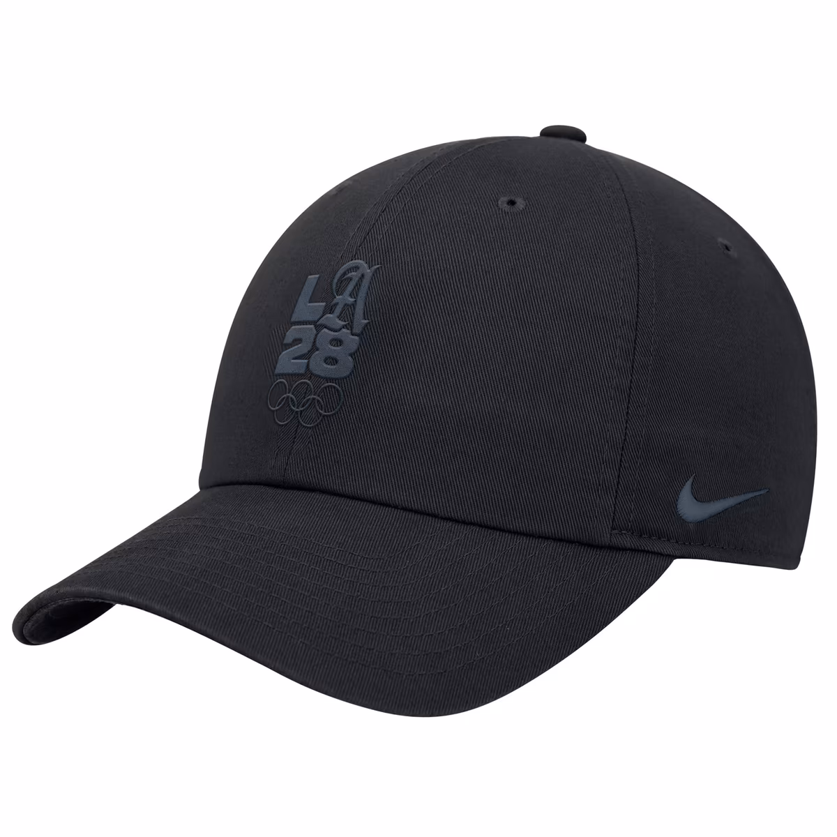 Youth Nike Black LA28 Summer Olympics Script Club Adjustable Hat