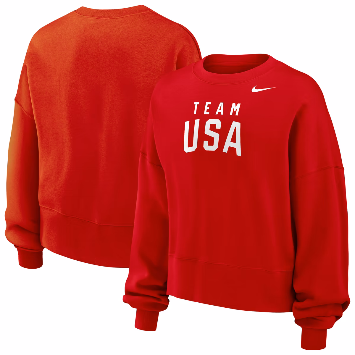 Women's Nike  Red Team USA Oversized Phoenix Fleece Sweatshirt