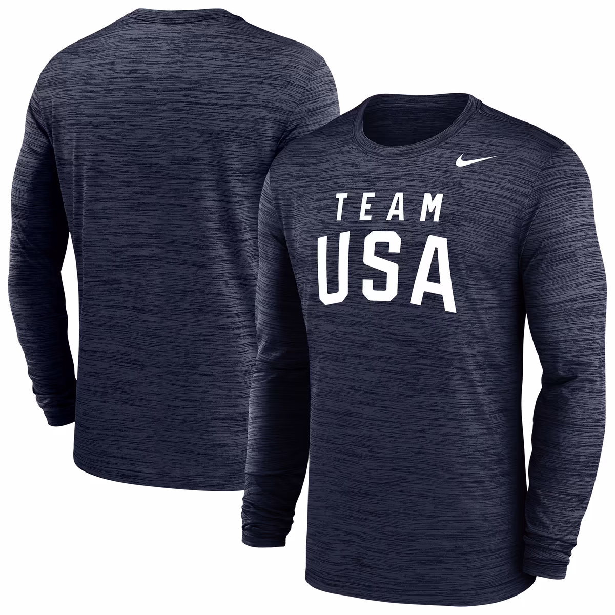 Men's Nike  Navy Team USA Training Velocity Long Sleeve Performance T-Shirt
