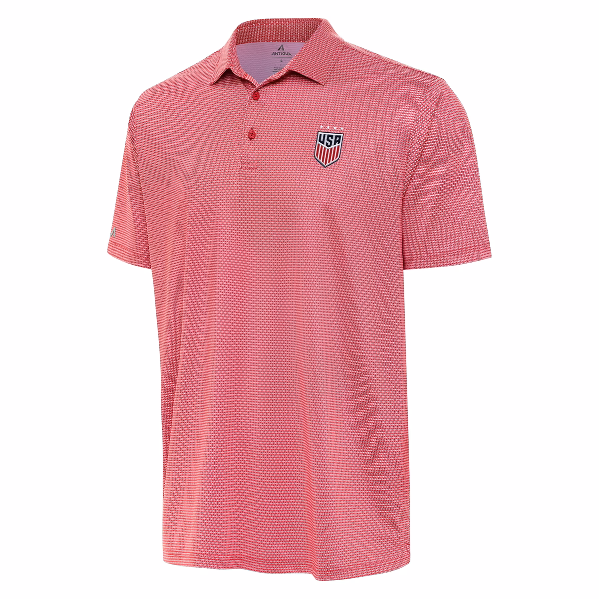 Men's Antigua Red USWNT Rings Polo 7 Men's Antigua Red USWNT Rings Polo