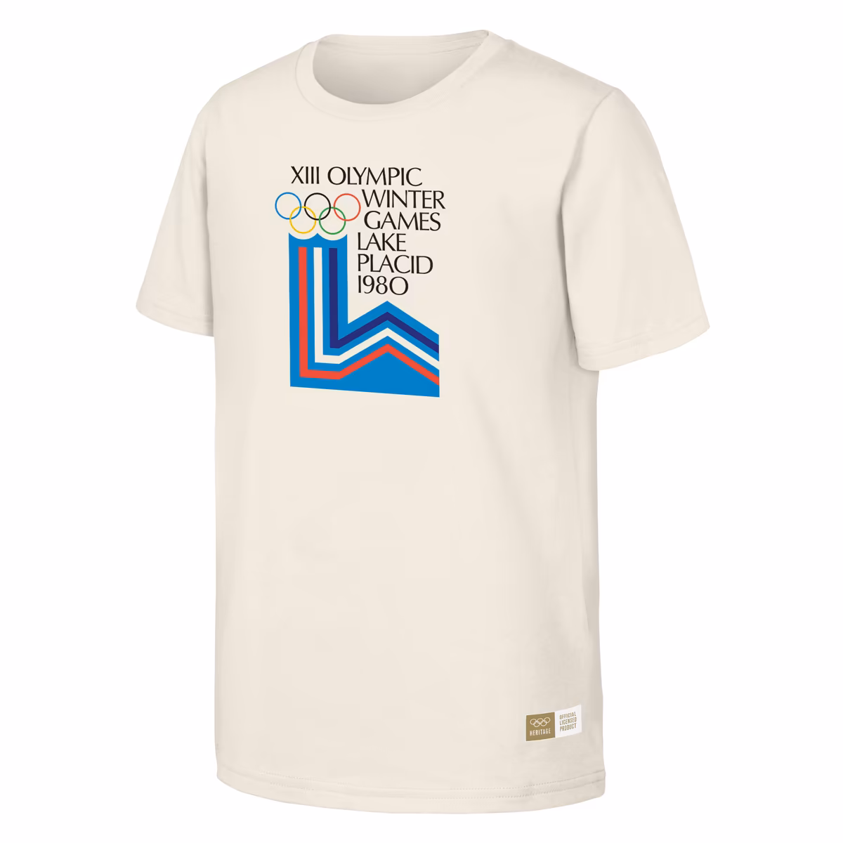 Men's Natural 1980 Lake Placid Games Olympic Heritage T-Shirt 2 Men's Natural 1980 Lake Placid Games Olympic Heritage T-Shirt