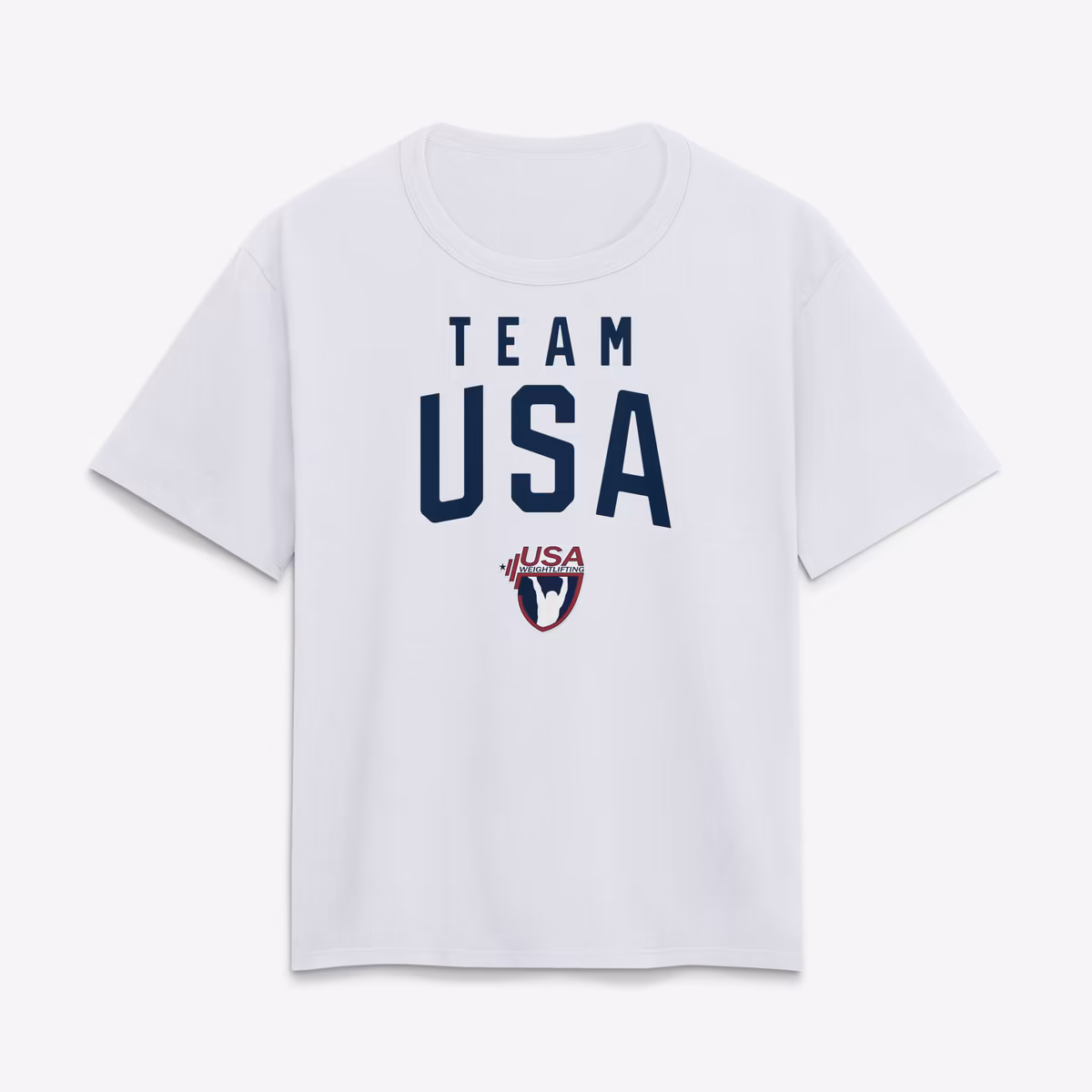 Women's White Team USA Summer Games Weightlifting T-Shirt 1 Women's White Team USA Summer Games Weightlifting T-Shirt