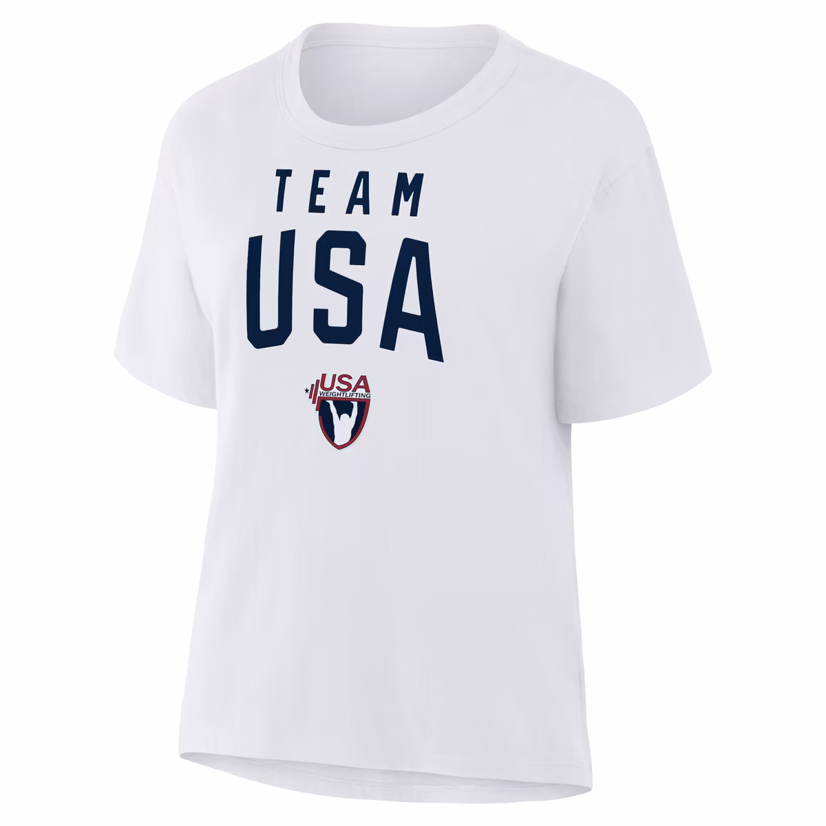Women's White Team USA Summer Games Weightlifting T-Shirt 3 Women's White Team USA Summer Games Weightlifting T-Shirt