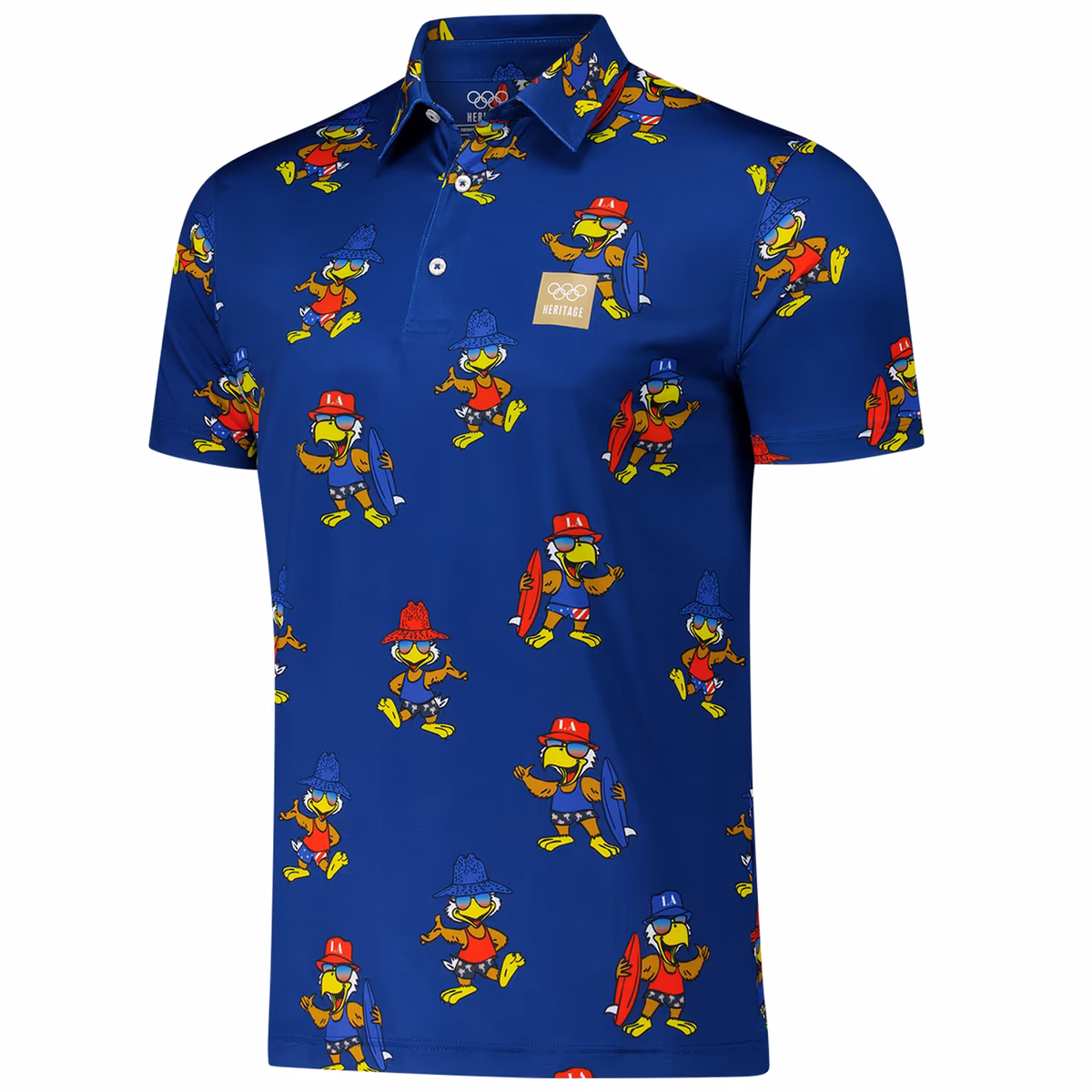 Men's Chubbies Navy The Heritage Collection Los Angeles 1984 Olympic Games The Eagle Has Landed Polo 2 Men's Chubbies Navy The Heritage Collection Los Angeles 1984 Olympic Games The Eagle Has Landed Polo