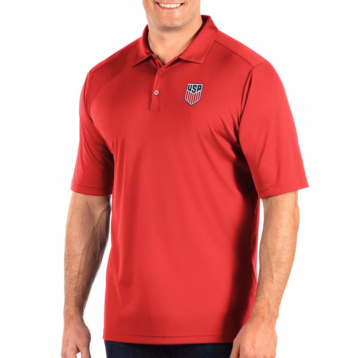 Men's Antigua Red USMNT Tribute Big & Tall Polo 7 Men's Antigua Red USMNT Tribute Big & Tall Polo