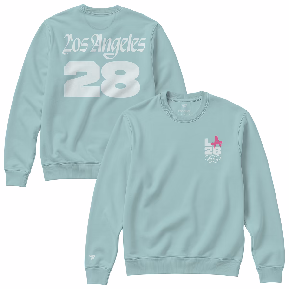 Unisex Fanatics Aqua LA28 Summer Olympics Superbloom Color Bar Sweatshirt 2 Unisex Fanatics Aqua LA28 Summer Olympics Superbloom Color Bar Sweatshirt