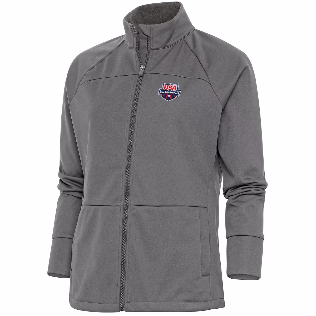Women's Antigua  Steel USA Swimming Links Full-Zip Golf Jacket