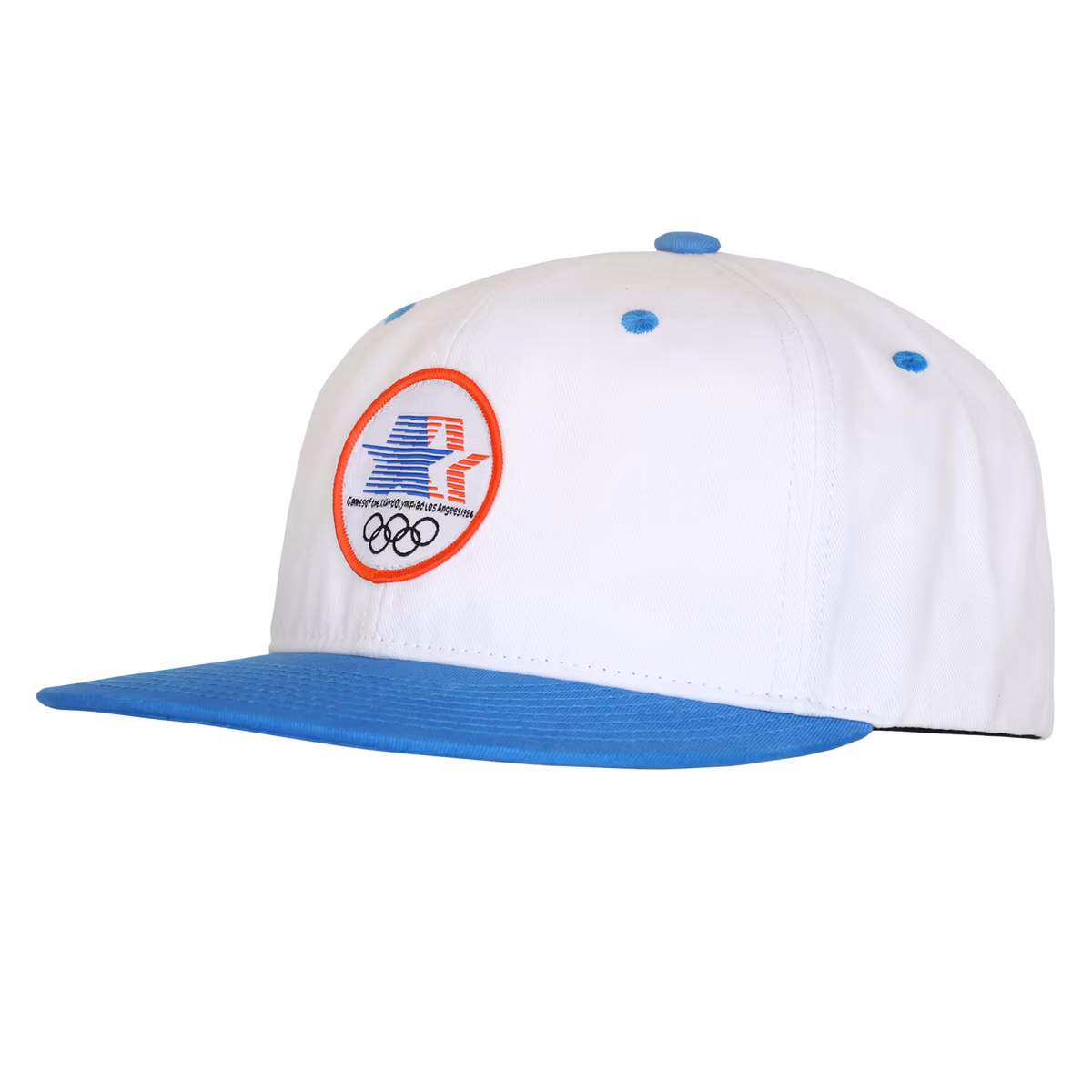 Men's Outerstuff White/Royal Los Angeles 1984 Summer Olympics Deadstock Snapback Hat 7 Men's Outerstuff White/Royal Los Angeles 1984 Summer Olympics Deadstock Snapback Hat
