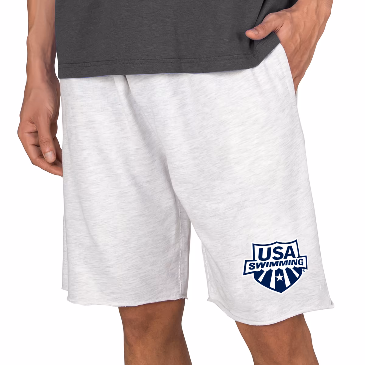 Men's Concepts Sport  Oatmeal USA Swimming Mainstream Terry Shorts