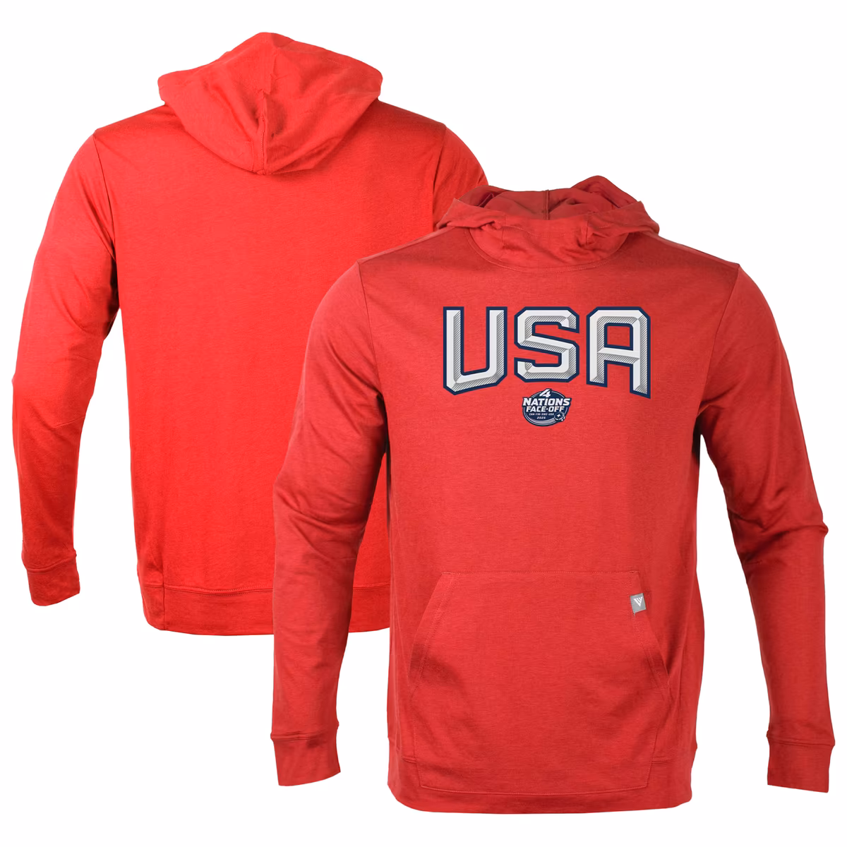 Men's Levelwear Red USA 2025 4 Nations Face-Off Thrive Tri-Blend Pullover Hoodie 2 Men's Levelwear Red USA 2025 4 Nations Face-Off Thrive Tri-Blend Pullover Hoodie