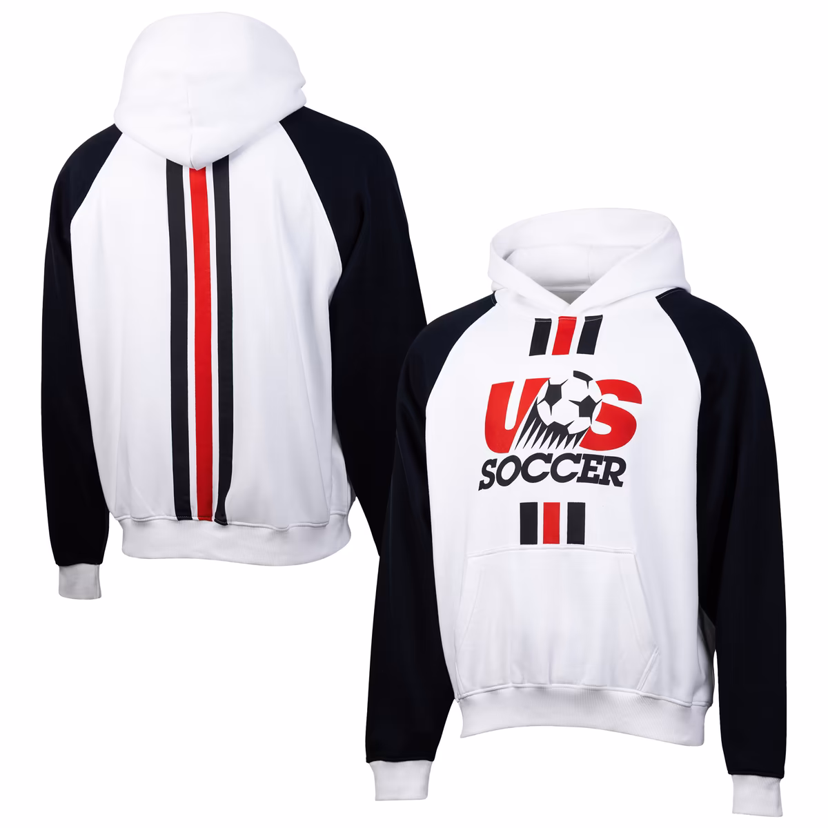 Men's Sport Design Sweden  White/Black USMNT Breakaway Oversized Hoodie