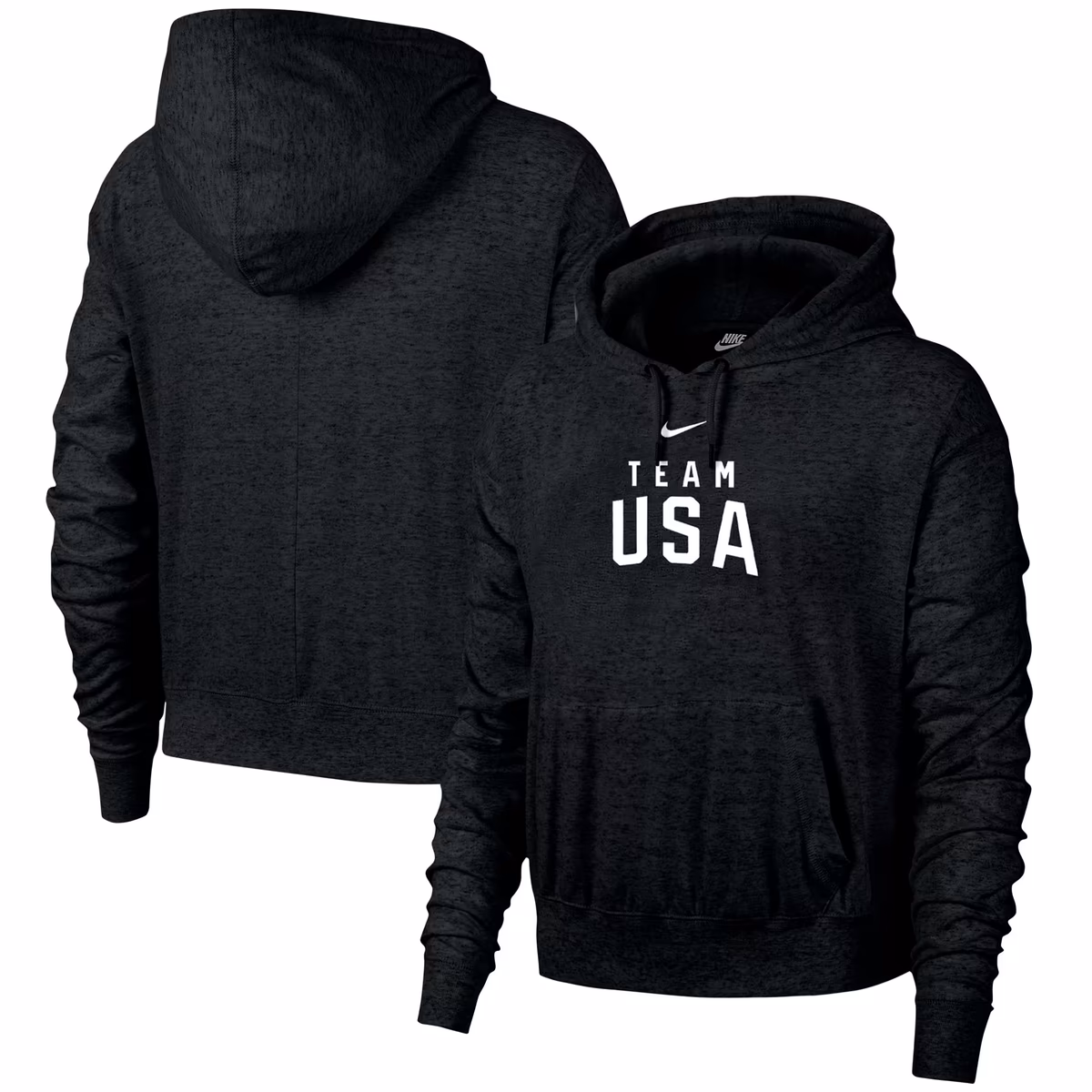 Women's Nike Black Team USA Paris 2024 Olympics Gym Vintage Pullover Hoodie