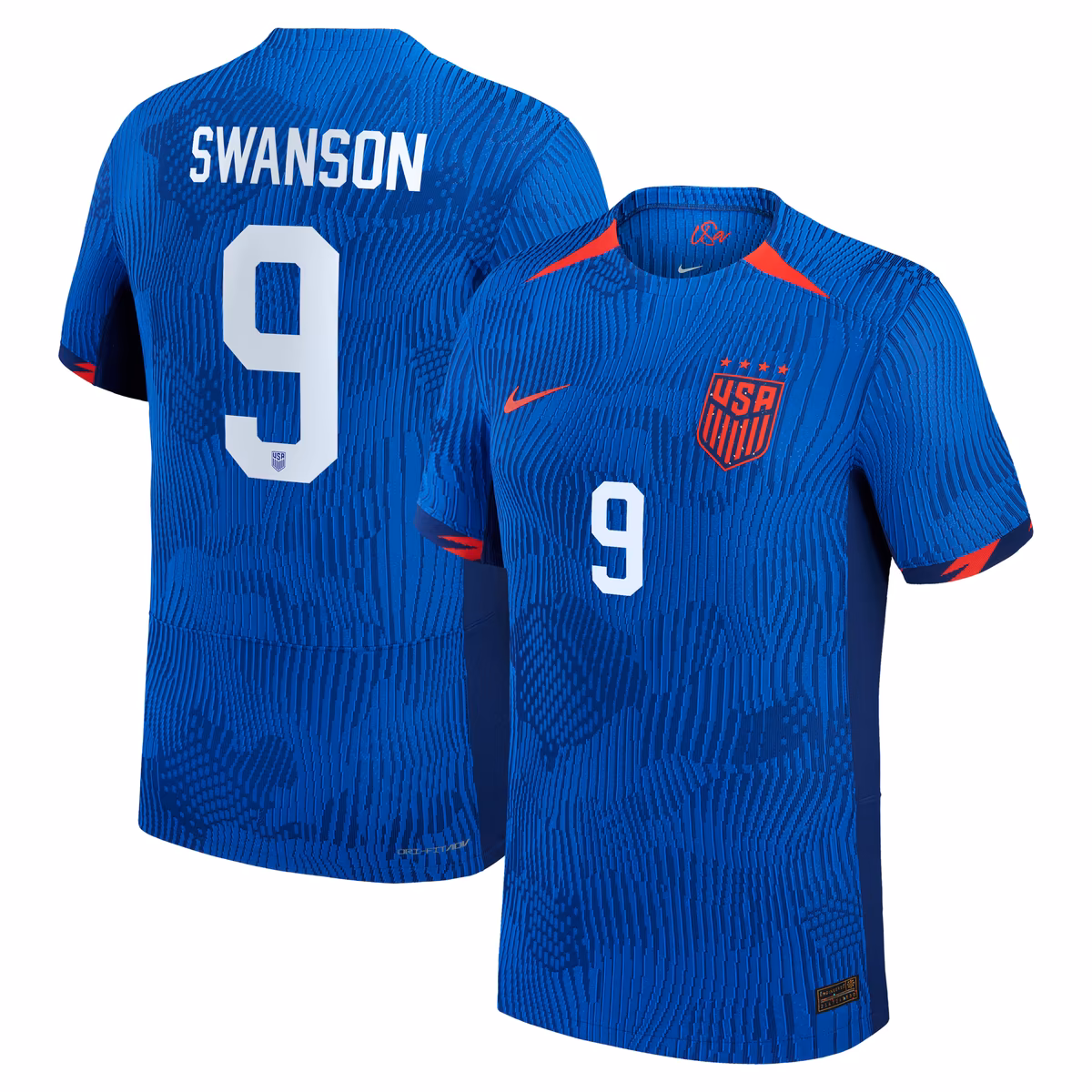 Men's Nike Mallory Swanson Royal USWNT 2023 Away Authentic Jersey