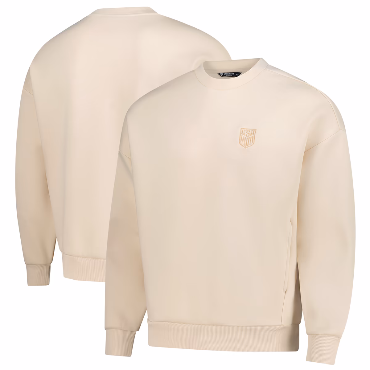 Unisex Levelwear Khaki USMNT Luxe Signature Tri-Blend Pullover Sweatshirt 1 Unisex Levelwear Khaki USMNT Luxe Signature Tri-Blend Pullover Sweatshirt